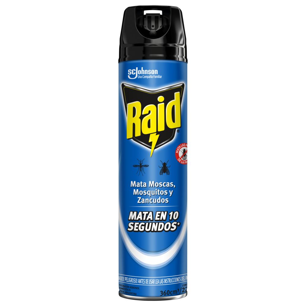 Liqui Insecticida Mata Moscas Mosquitos Y Zancudos Aerosol 360 Cc Raid