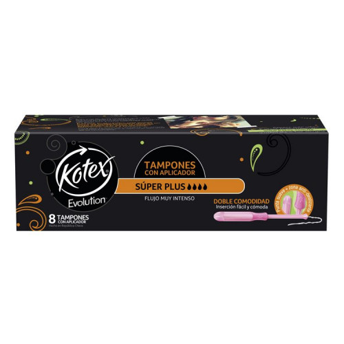Super El Trebol Tampon Kotex Super Plus Evol 8Und