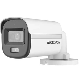 Cámara de seguridad mini bala fija ColorVu Hikvision DS-2CE10DF0T-LPFS 2.8mm, 2 MP, 1080p