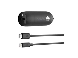 Adaptador de corriente para auto Belkin 20W,  3.6A, USB-C a Lightning 