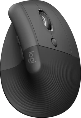 Mouse Logitech Lift Inalámbrico Bluetooth Ergonomico para diestro, Grafito/negro