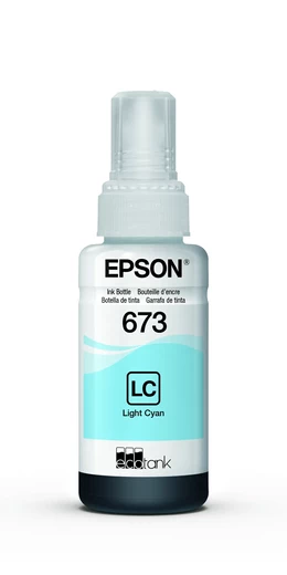 Botella de tinta original Epson T673, 70ml,  Cián claro