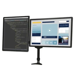 StarTech.com Brazo Articulado para Dos Monitores - Soporte con Mástil Ajustable de Fijación en Mesa para 2 Pantallas LCD de 24 Pulgadas - Kit de montaje