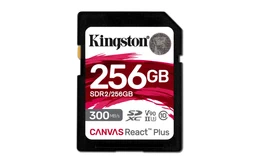 Tarjeta de memoria Kingston Canvas React Plus 256GB SD UHS-II Clase 10