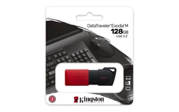 Pendrive Kingston DataTraveler Exodia M 128GB, Rojo con negro