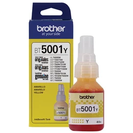 Botella de tinta Brother BT5001Y Súper alto rendimiento hasta 5000 páginas, Amarillo