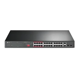 Switch PoE+ TP-Link TL-SL1226P, 24 puertos a 10/100 Mbps, 2 puertos Gigabit SFP combinado