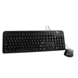 Kit teclado y mouse alámbrico Xtech XTK-301S, multimedia, negro
