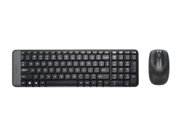 Kit teclado y mouse Inalámbrico Logitech MK220, Receptor USB, Español, Negro