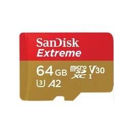 Tarjeta de memoria 64 GB SanDisk Extreme microSDXC UHS-I, adaptador SD 