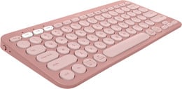 Teclado Logitech Pebble Keys 2 K380s keyboard RF Wireless + Bluetooth QWERTY Español Rosa