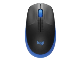 Mouse inalámbrico Logitech M190, óptico,, receptor USB, Azul/Negro