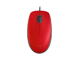 Mouse Logitech M110, Ambidextro, USB, Óptico, 1000 DPI, Rojo