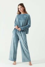 Pijama Elisa Plush Petroleo