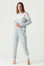 Pijama Delfi Blanco Estampado