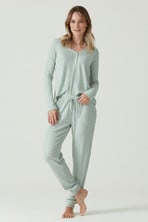 Pijama Leti Rib Verde 241