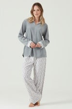 Pijama Print Polar Gris 241