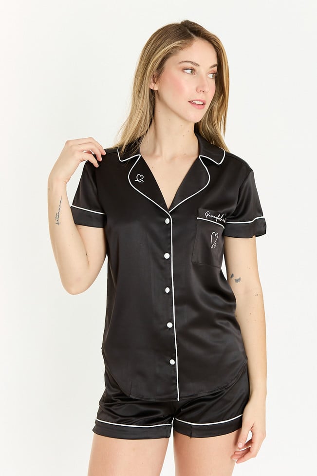 Pijama Roma Short Negro