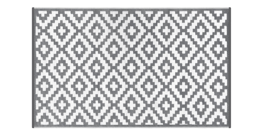 Alfombra blanco crema gris 200 x 300 cm pelo largo patrón abstracto Sevan