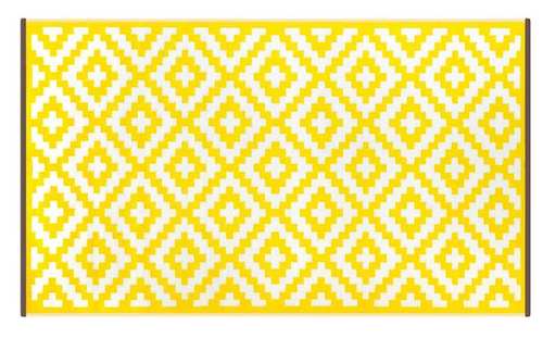  Alfombra PET Nirvana amarilla con blanco 150 x 240 cm. - Alfombra de exterior pet amarilla con blanco.jpg