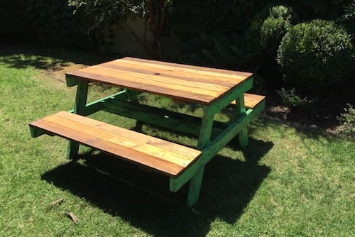 Mesa de madera de picnic para niños - mesa para ninos de madera.jpg