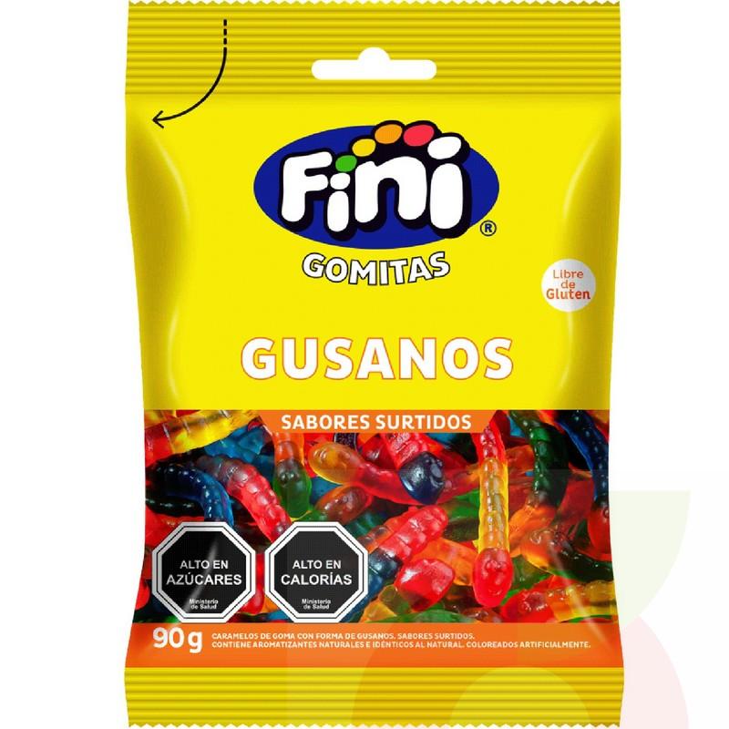 Gominolas de azúcar Gusanos de colores (1 kg) - Sin gluten - Fini