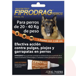 Solución Tópica Perros 20-40 Kg Fiprodrag 2.68Ml