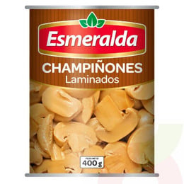 Champiñones Laminados en Conserva Esmeralda 400Gr 