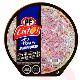 Pizza Jamón Queso Listo PF 465Gr