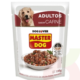 Trocitos Carne Jugosos en Salsa Adulto Master Dog 100Gr