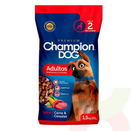 Comida Perro Adulto Carne y Cereal Champion Dog 1.5Kg