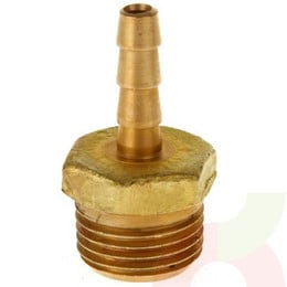 Codo Cachimba Bronce 1/2 Hi Gas con Espiga 3/8