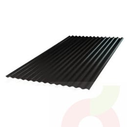 Zinc Acanalado Negro 0.35mm x 3.66 Mt 