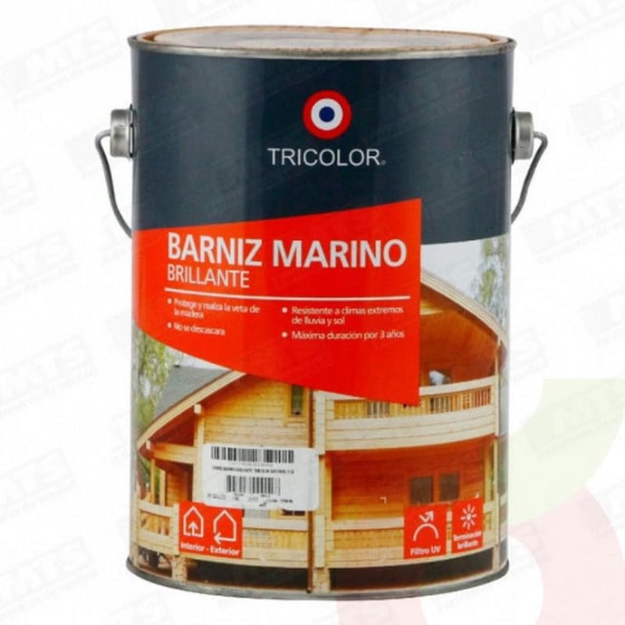 Barniz Marino Nogal 1Lt Tricolor  - Barniz Marino Tricolor Nogal Por Litro