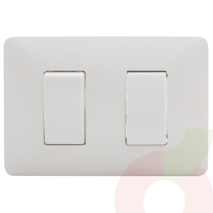 Placa Interruptor BTicino Blanco Armada 9/24  - Placa Interruptor Bticino 9/24 Blanco Armada