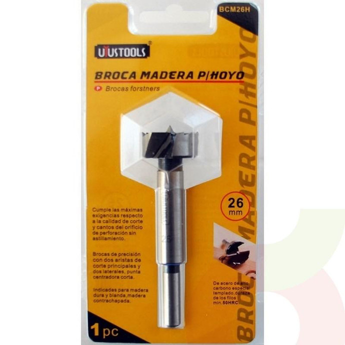 Broca Madera Para Bisagra 26Mm Bcm26H - Broca Madera Para Bisagra 26Mm Bcm26H Uyustools