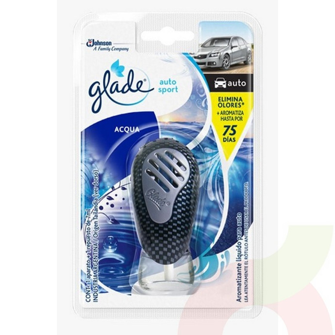 Desodorante Glade Auto Sport Acqua C/Aparato Glade 7ml - Desod.Glade Auto Sport Acqua C/Aparato Glade 7Ml