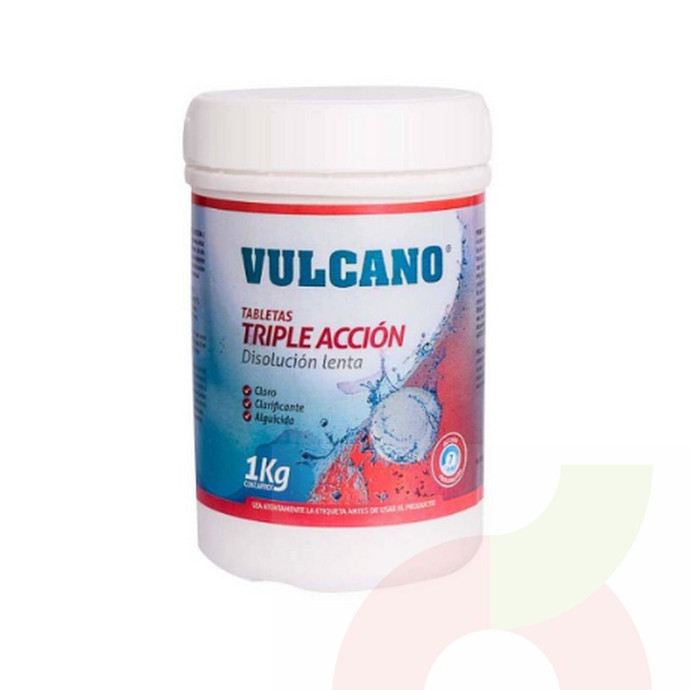 Cloro Piscina Tableta Triple Acción Vulcano 1 kilo - cloro vulcano 1.jpg