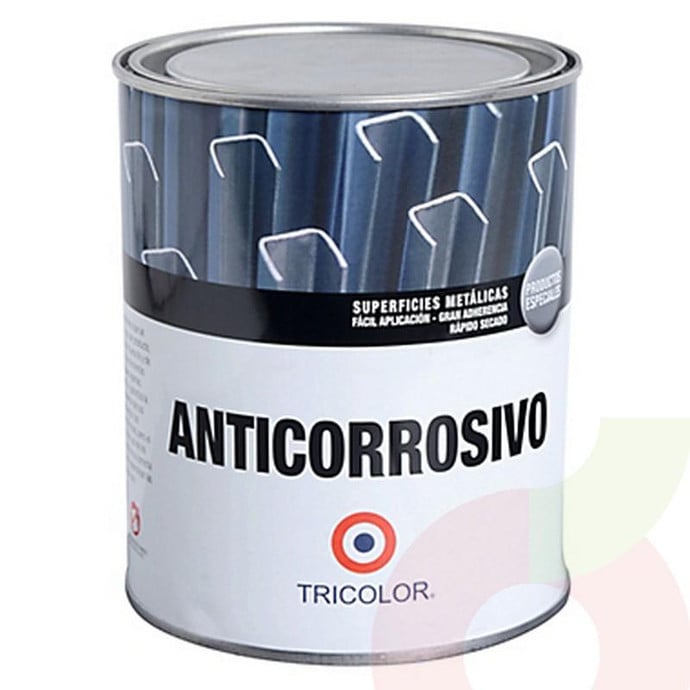 Anticorrosivo Gris 1Lt Tricolor  - Anticorrosivo Tricolor Gris Por Litro