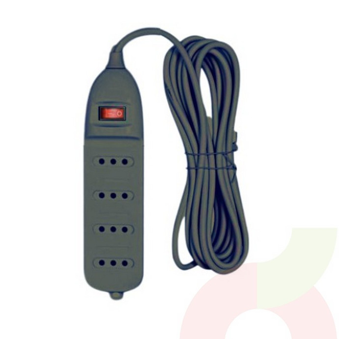 Alargador con Interruptor Negro 5Mt  Standford - Alargador con Interruptor Negro 5Mt  Standford