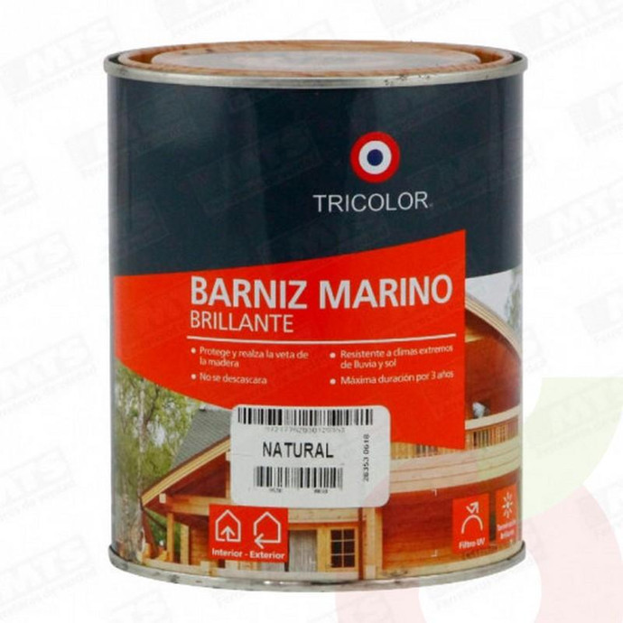 Barniz Marino Iris Natural Brillante 1Lt Tricolor  - Barniz Marino Tricolor Iris Natural Brillante Por Litro