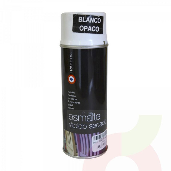 Pintura Spray Blanco Opaco Tricolor  - Pintura Spray Tric. Blc Opaco