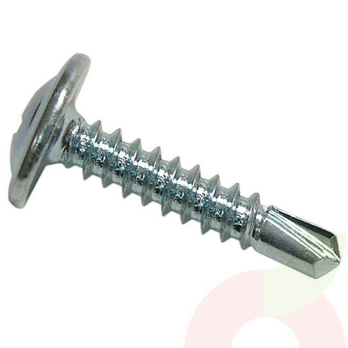 Tornillo Autoperforante con Truss y golilla Zincado 8x1.1/4