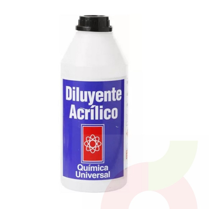 Diluyente Acrílico 1Lt Química Universal - Diluyente Acrilico qu.jpg