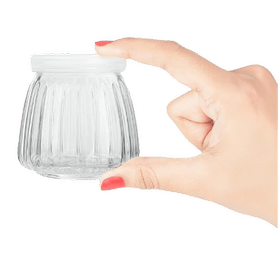 40 Vasos vidrio con tapa, yogurt, postre, sopa, 130 ml