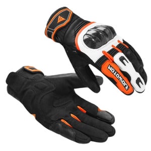 Guantes De Cuero Genuino Táctiles y Tácticos  Motowolf 0335-OM