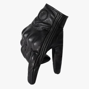 Guantes para motociclismo de cuero liso Motowolf 0302