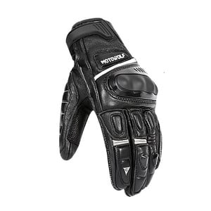 Guantes de Cuero para motociclismo Motowolf 0306 