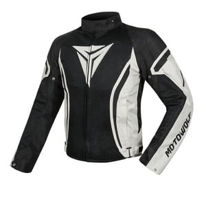 Chaqueta para motociclismo Oxford 600D Motowolf 0505 - Blanca