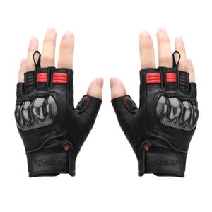 Guantes de cuero para motociclismo Motowolf 0334-R